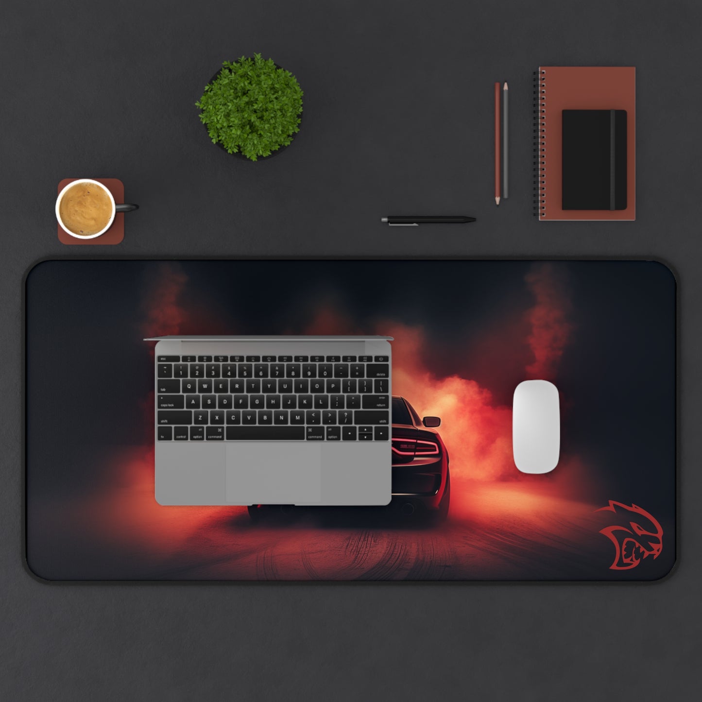 Dodge Charger Hellcat Up in Smoke Desk Mat