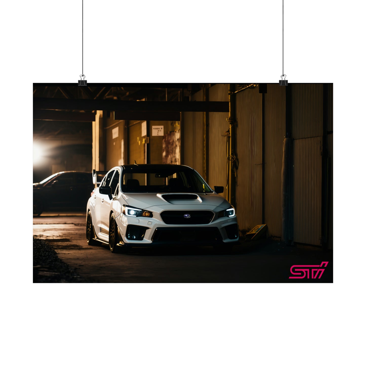 Subaru WRX STi Warehouse Photoshoot Poster