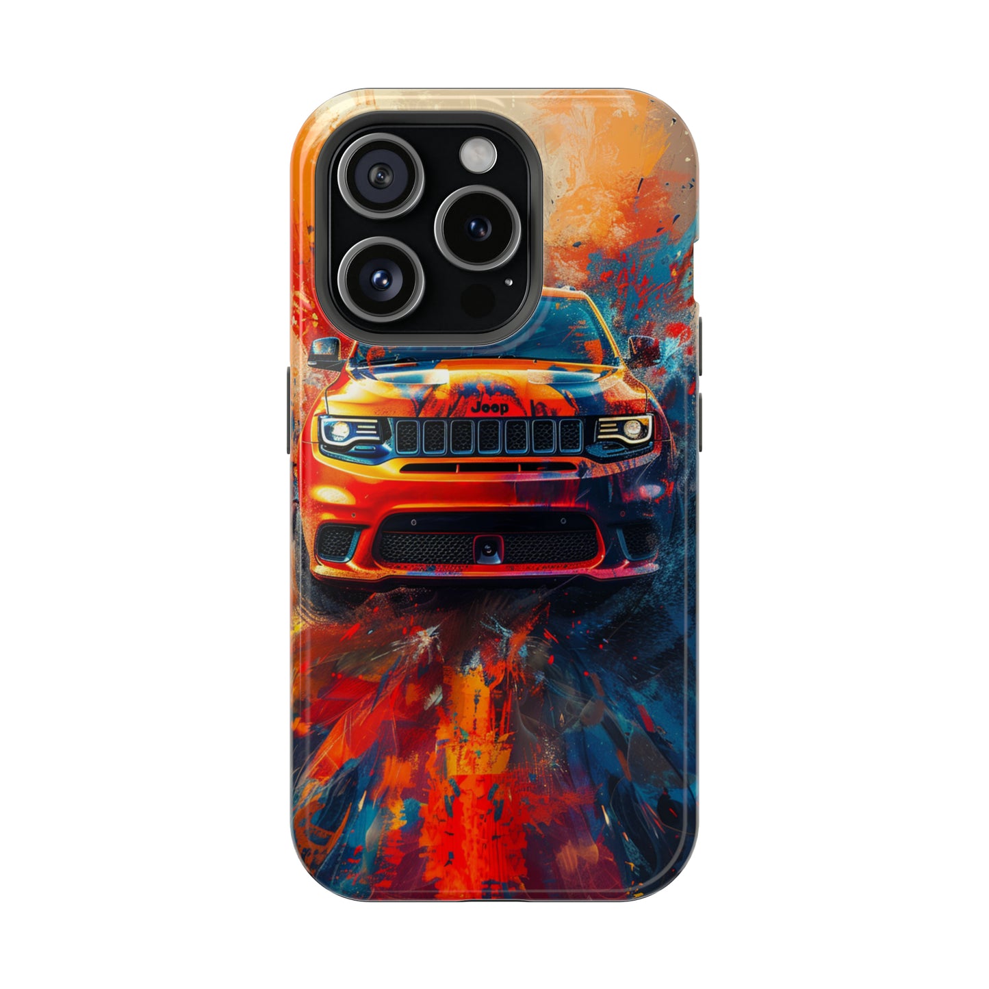 Jeep SRT Trackhawk Orange Splash Magsafe iPhone Case