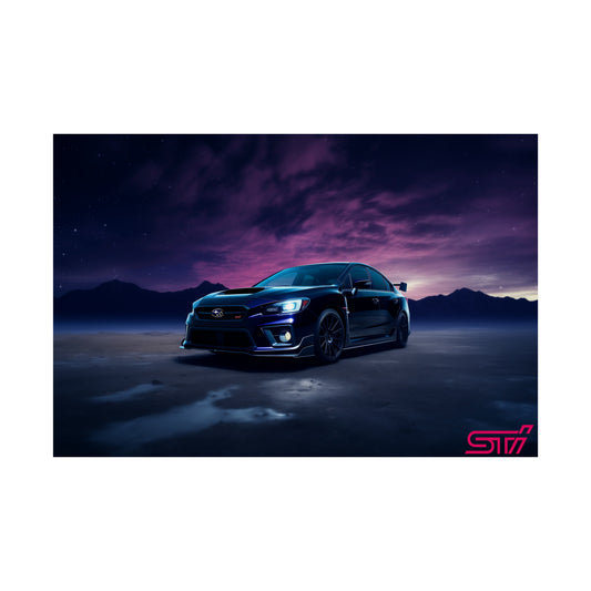 Subaru WRX STI Dark Noir Poster