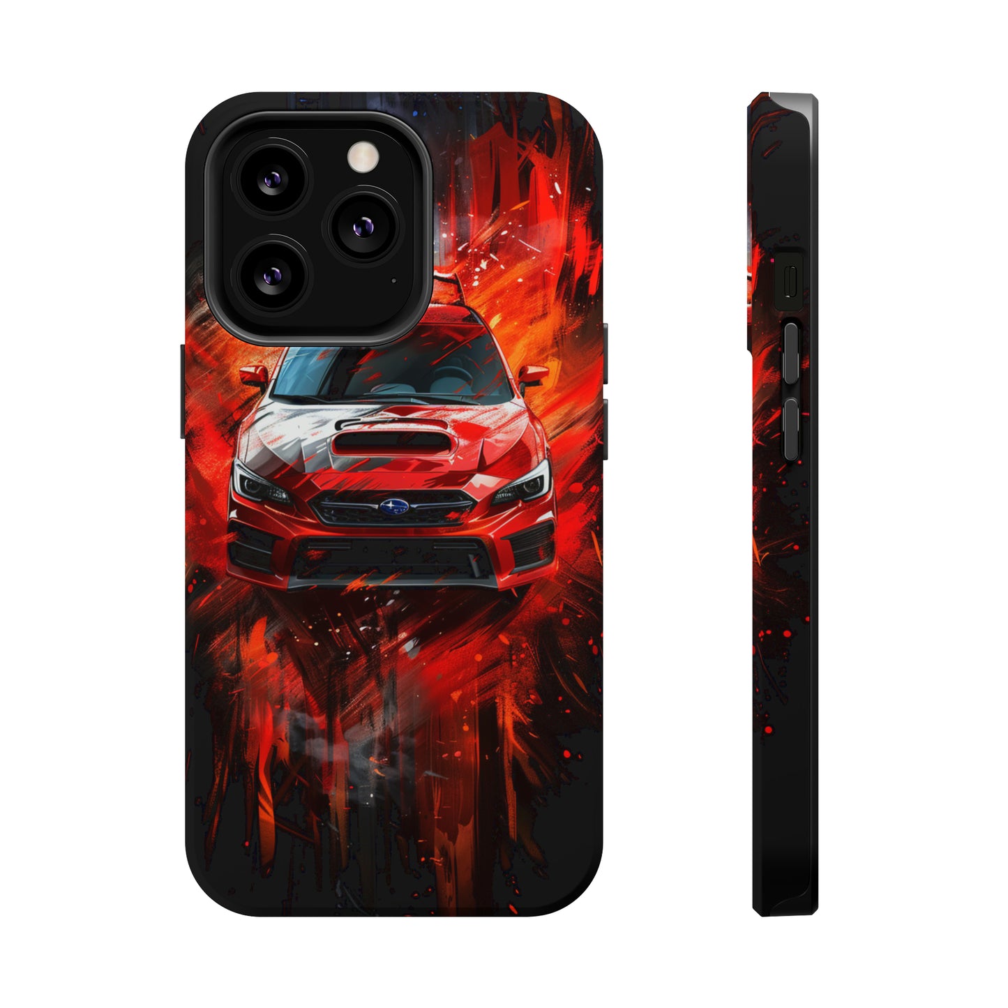 Subaru WRX STI Red Fire Magsafe Tough iPhone Case