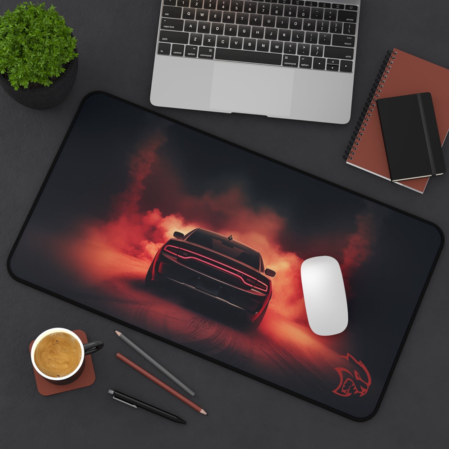 Dodge Charger Hellcat Up in Smoke Desk Mat