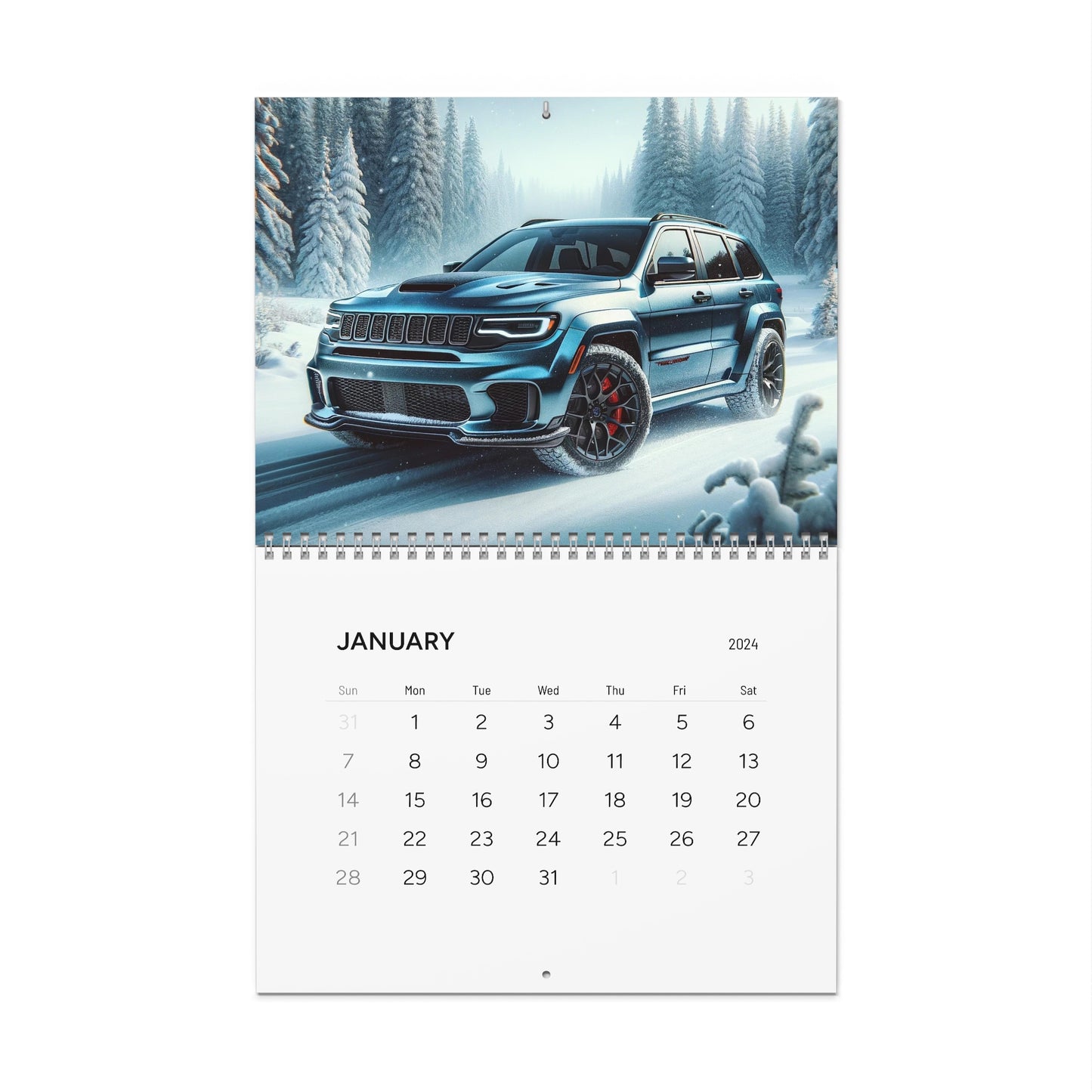 Jeep Trackhawk Wall Calendar (2024)
