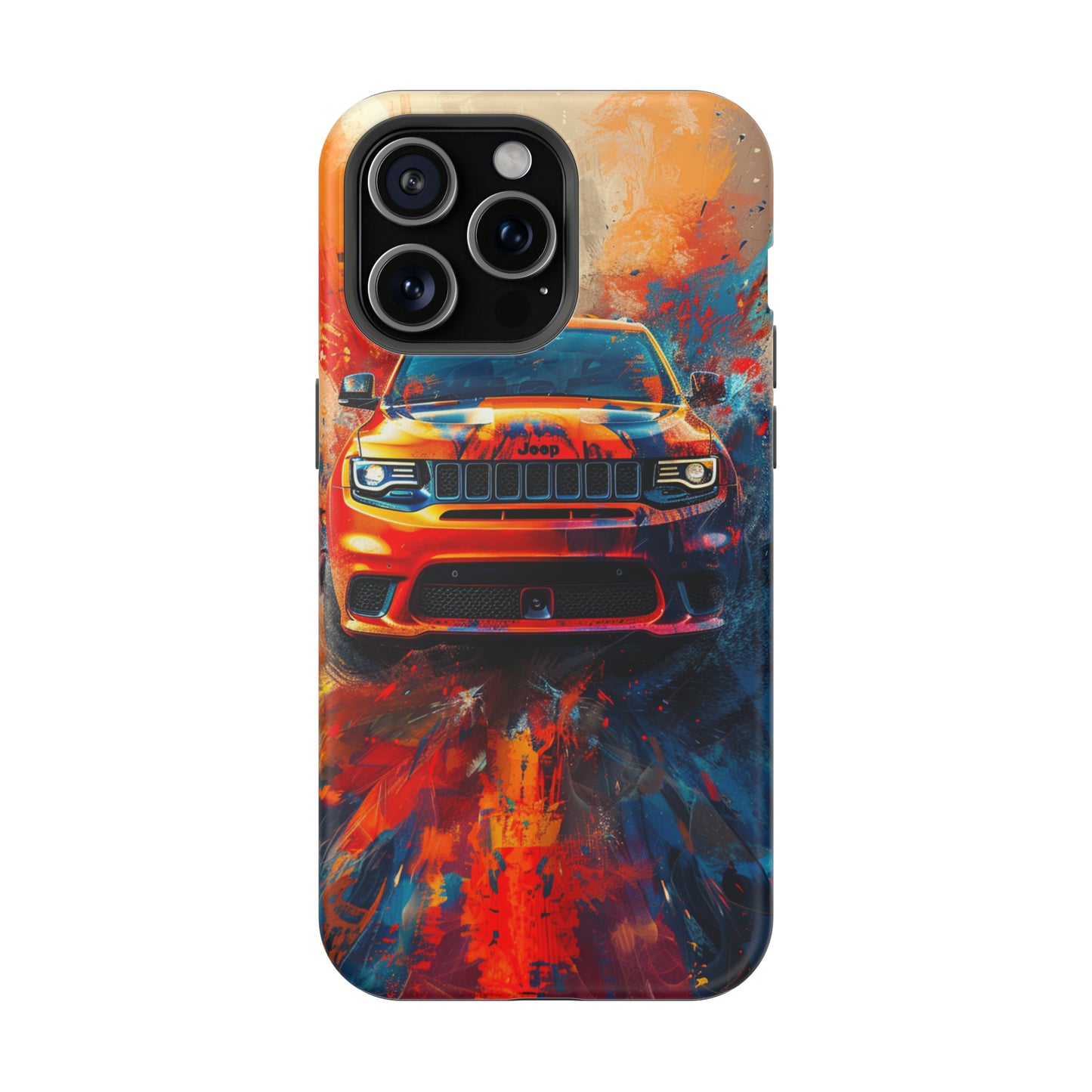 Jeep SRT Trackhawk Orange Splash Magsafe iPhone Case