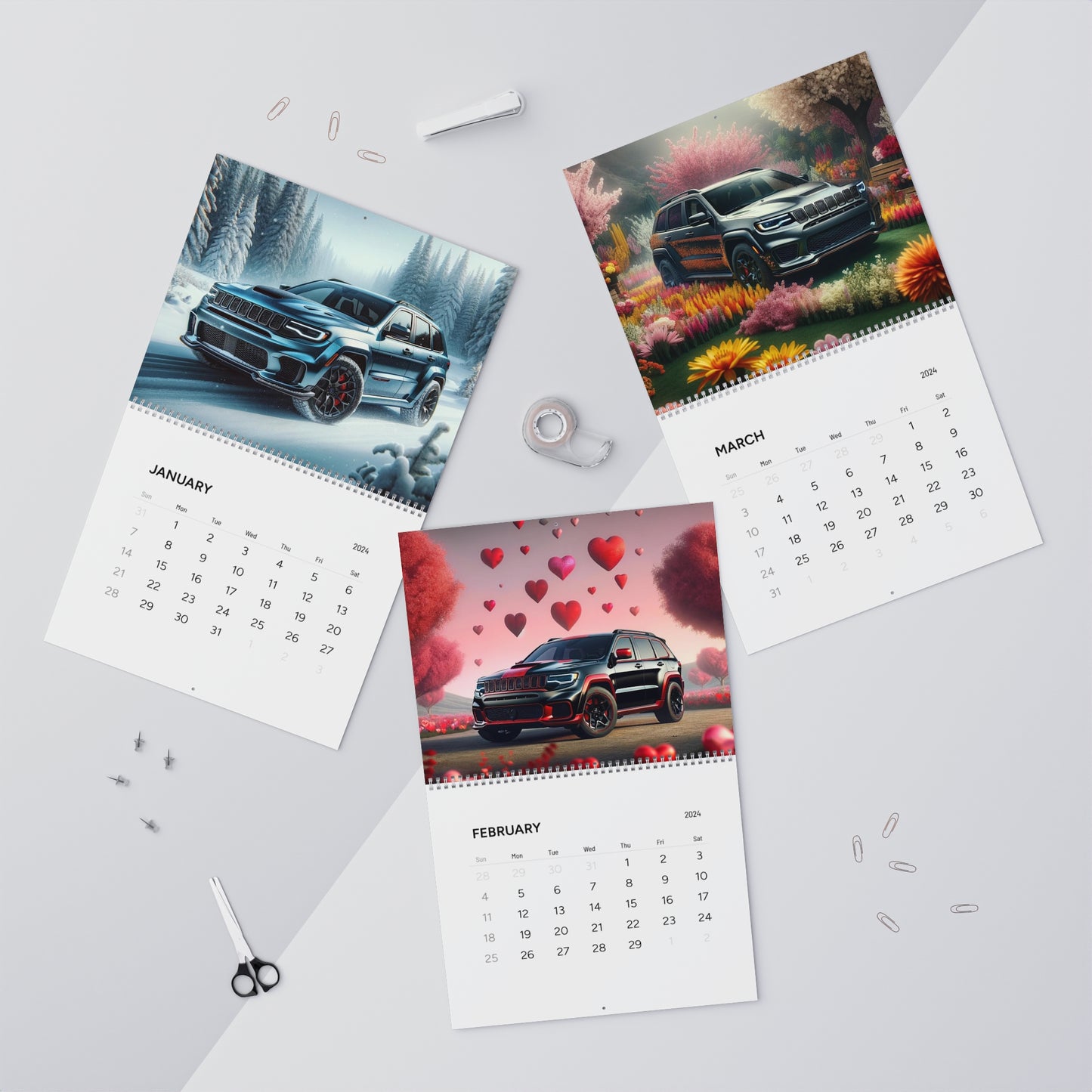 Jeep Trackhawk Wall Calendar (2024)