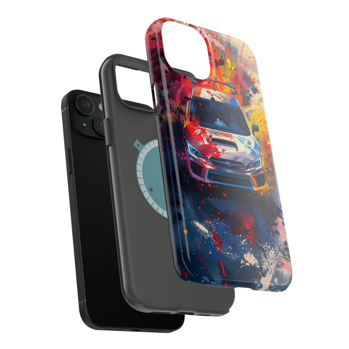 Subaru WRX STI Front End Abstract Magsafe Tough iPhone Case