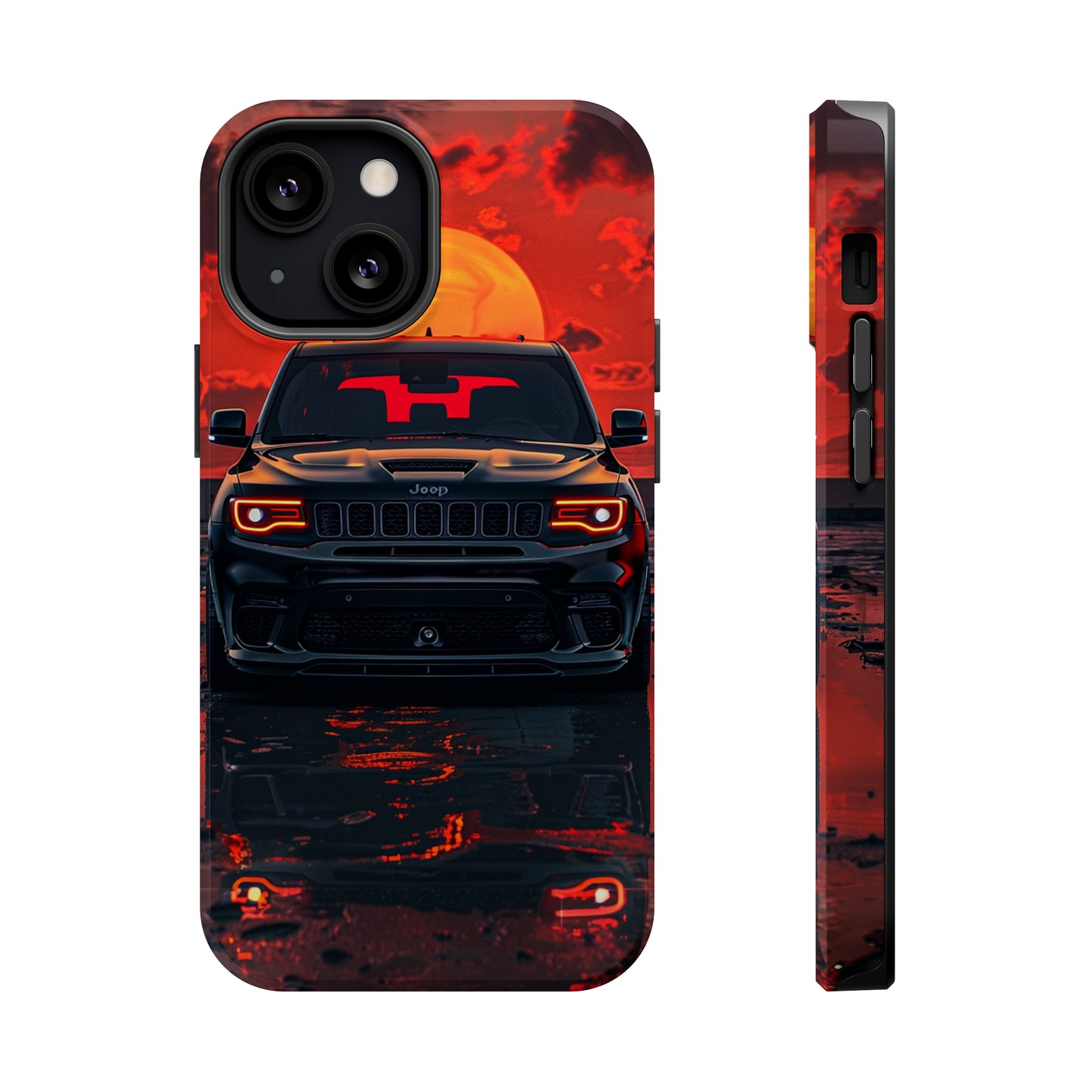 Jeep SRT Trackhawk Black Sunset Magsafe iPhone Case