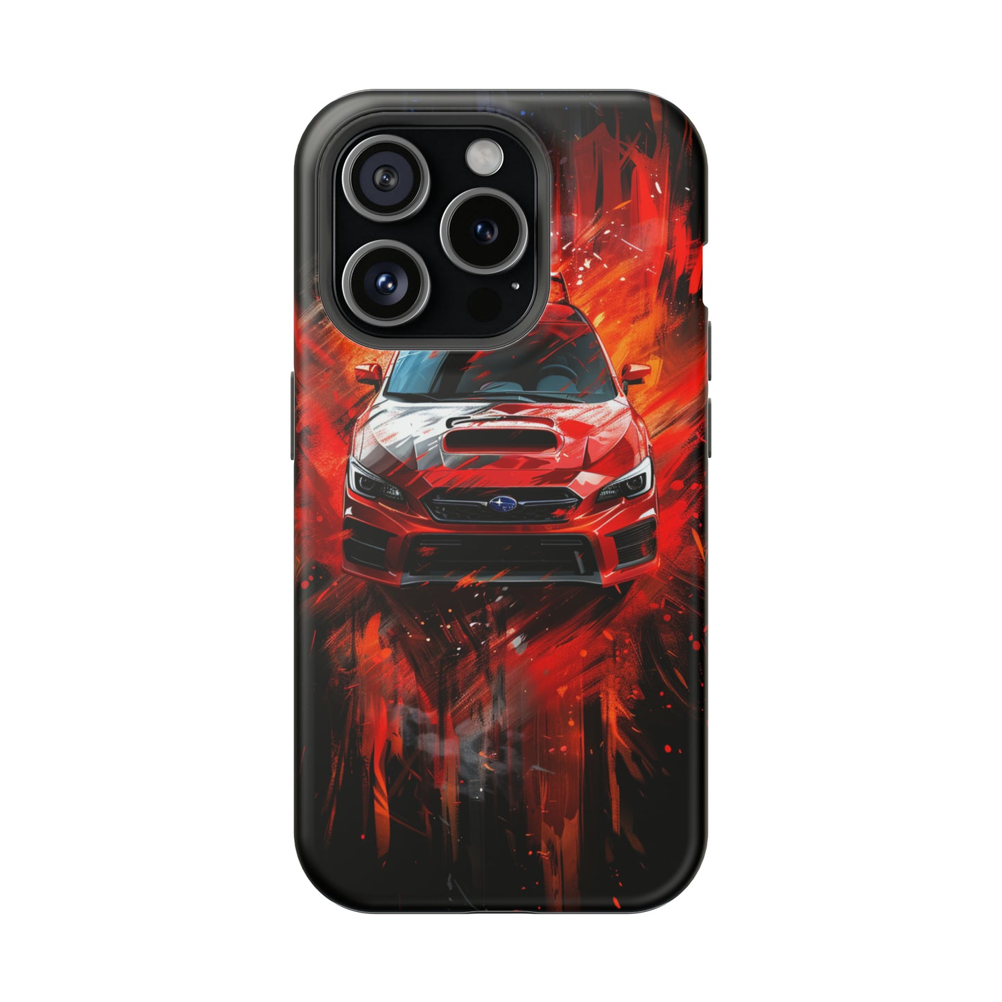 Subaru WRX STI Red Fire Magsafe Tough iPhone Case