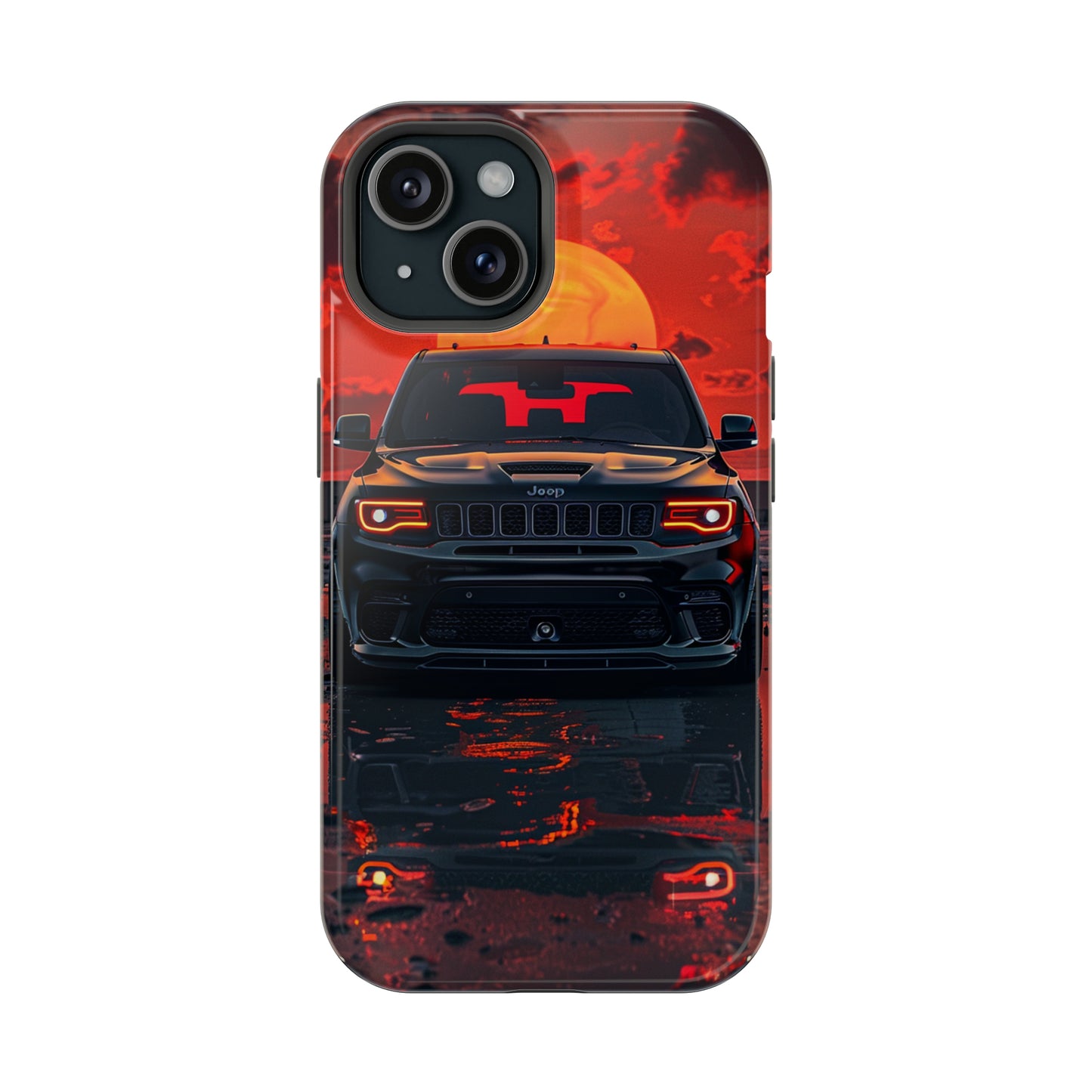 Jeep SRT Trackhawk Black Sunset Magsafe iPhone Case