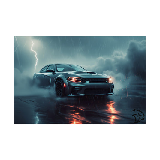 Dodge Charger SRT Hellcat Rain Poster