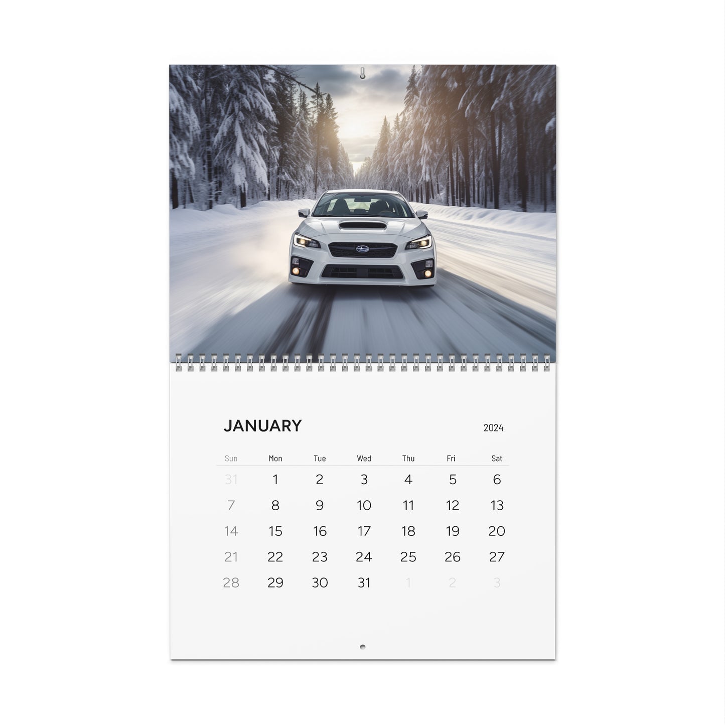 Subaru WRX STI Wall Calendar (2024)
