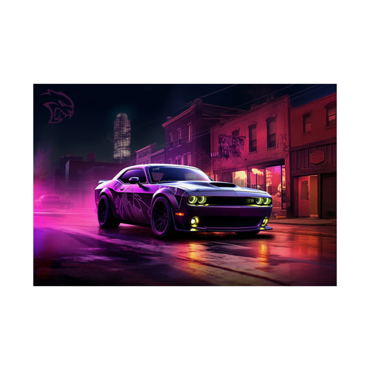 Purple Dodge SRT Challenger Poster
