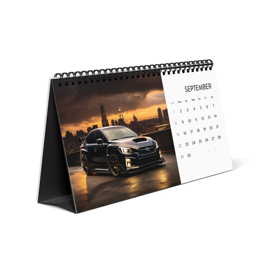 Subaru WRX STI Desktop Calendar (2024 grid)